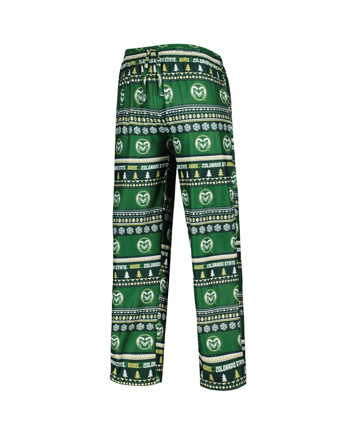 Concepts Sport Men's  Green Colorado State Rams Swivel Long Sleeve T-shirt And Pants Sleep Set In Green
