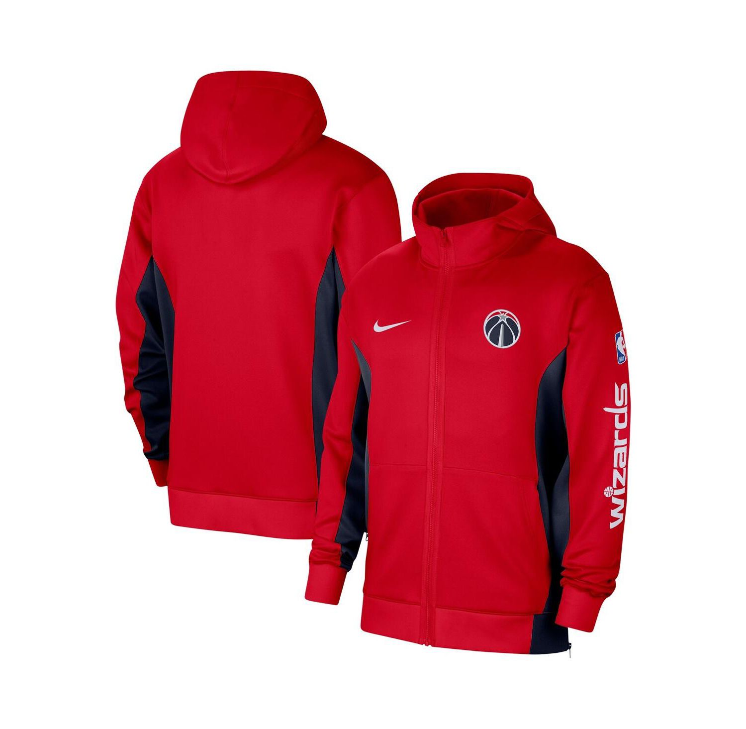 Men's Red Washington Wizards 2023/24 Authentic Showtime Full-Zip Hoodie