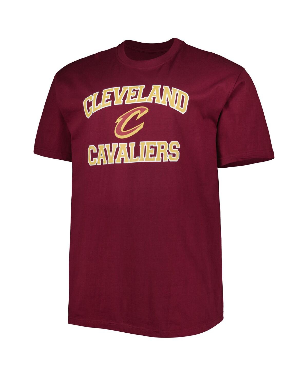 Shop Profile Men's Wine Cleveland Cavaliers Big & Tall Heart & Soul T-shirt In Maroon