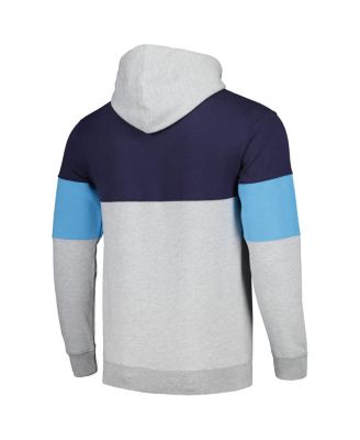 Men's Navy Memphis Grizzlies Contrast Pieced Pullover Hoodie