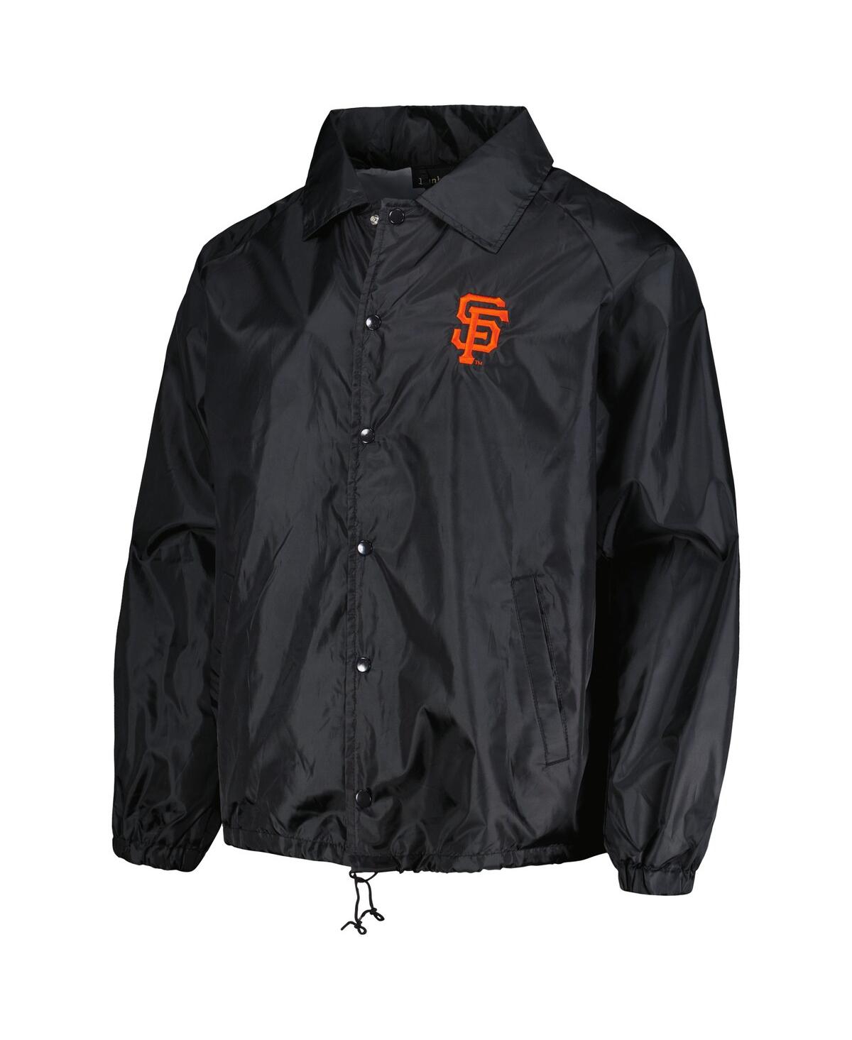 Shop Dunbrooke Men's  Black San Francisco Giants Coach's Raglan Full-snap Windbreaker Jacket