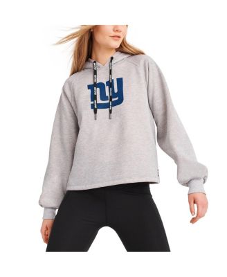 Women's Heather Gray New York Giants Debbie Dolman Raglan Pullover Hoodie