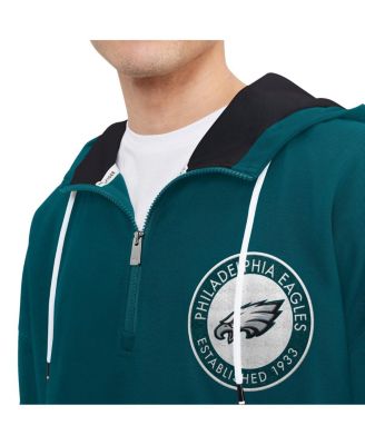 Men's Midnight Green Philadelphia Eagles Aaron Quarter-Zip Hoodie