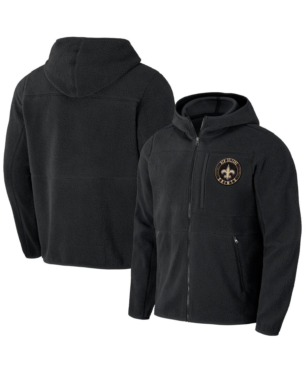 Fanatics Men's Nfl X Darius Rucker Collection By  Black New Orleans Saints Sherpa Full-zip Hoodie In Black