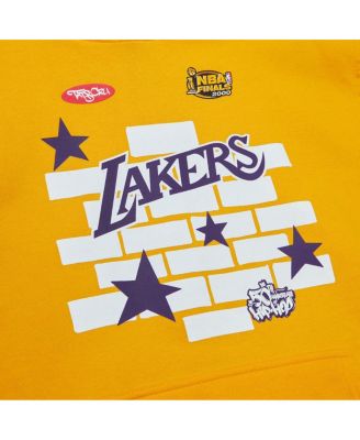 Men's x Tats Cru Gold Los Angeles Lakers Hardwood Classics Brick Pullover Hoodie