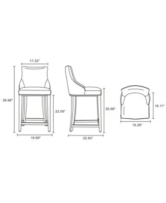 Shubert Leatherette Upholstered Counter Stool