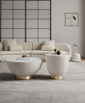 Anderson 3-Piece Leatherette Upholstered Coffee Table and End Table Set