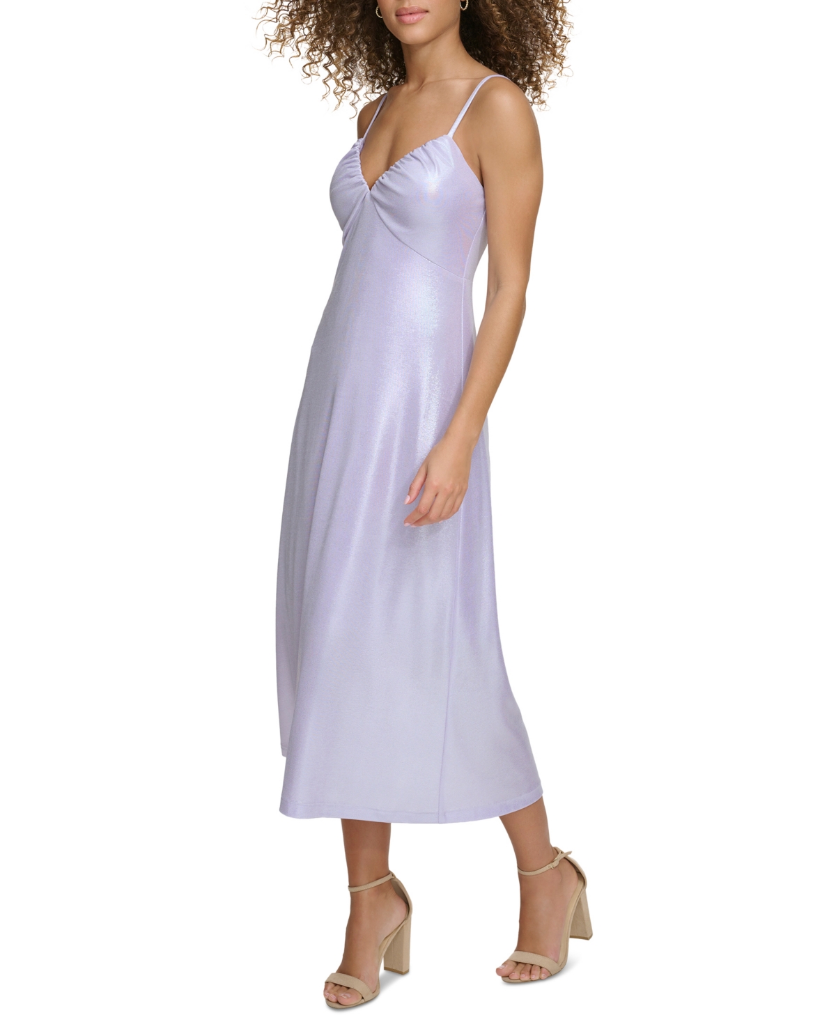 Siena Women's Liquid-Knit V-Neck Midi Slip Dress