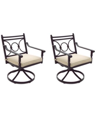 Wythburn Mix and Match Scroll Outdoor Swivel Chairs, Set of 2