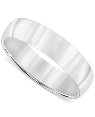 Macy's - Men's Polished Wedding Band in 18k Gold-Plated Sterling Silver (Also in Sterling Silver)