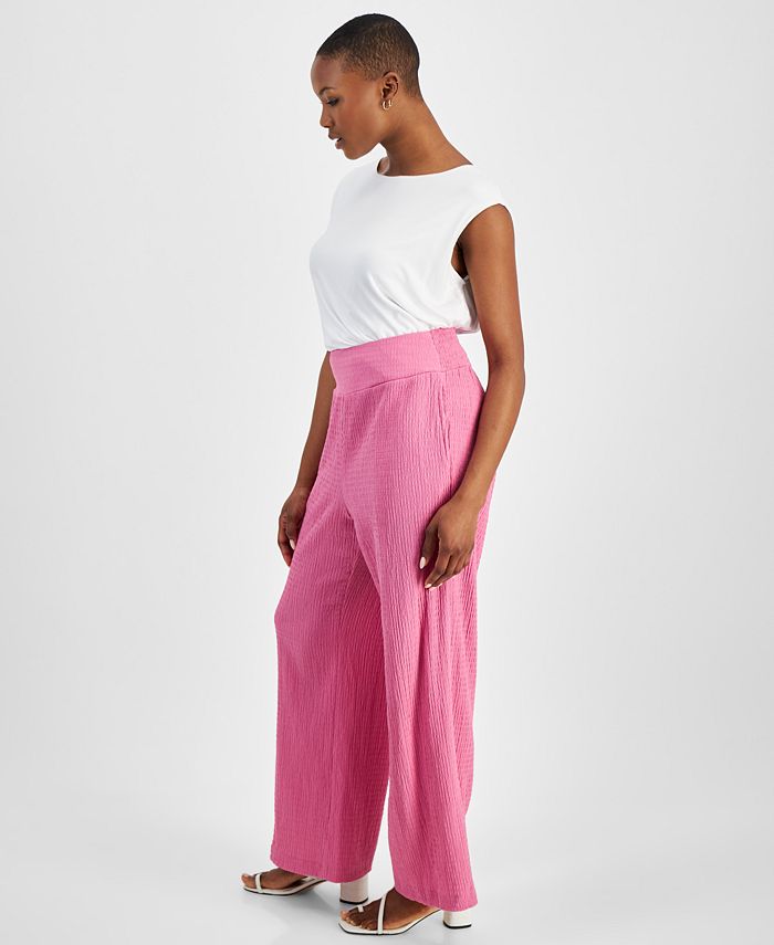 Bar III Women's Herringbone Side-Slit Flare Pants, Created for Macy's -  Macy's