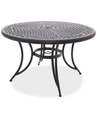 Wythburn Mix and Match 48" Round Cast Aluminum Outdoor Dining Table, Created for Macy's