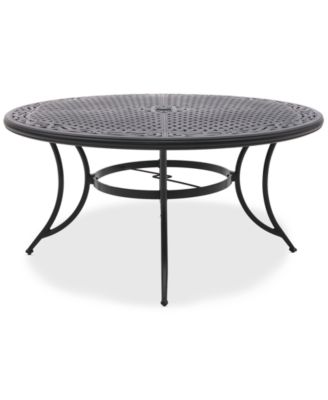 Wythburn Mix and Match 60" Round Cast Aluminum Outdoor Dining Table, Created for Macy's