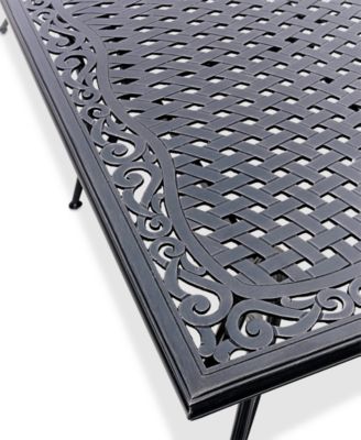 Wythburn Mix and Match 84" x 60" Cast Aluminum Outdoor Dining Table