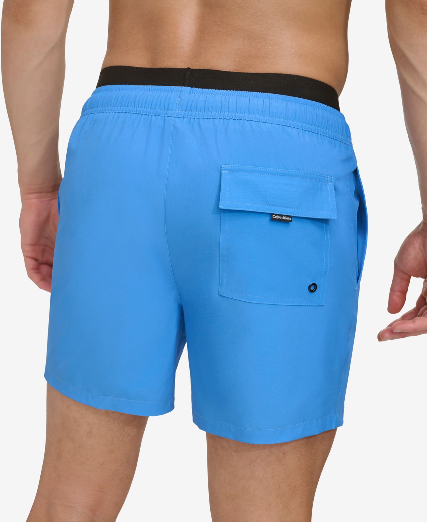 Men's Logo Elastic Waist Modern Euro 5" Volley Swim Trunks
