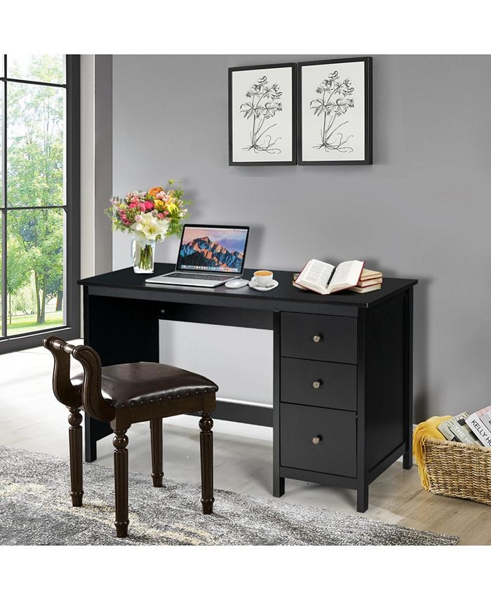 Slickblue 3-Drawer Home Office Study Computer Desk with Spacious ...