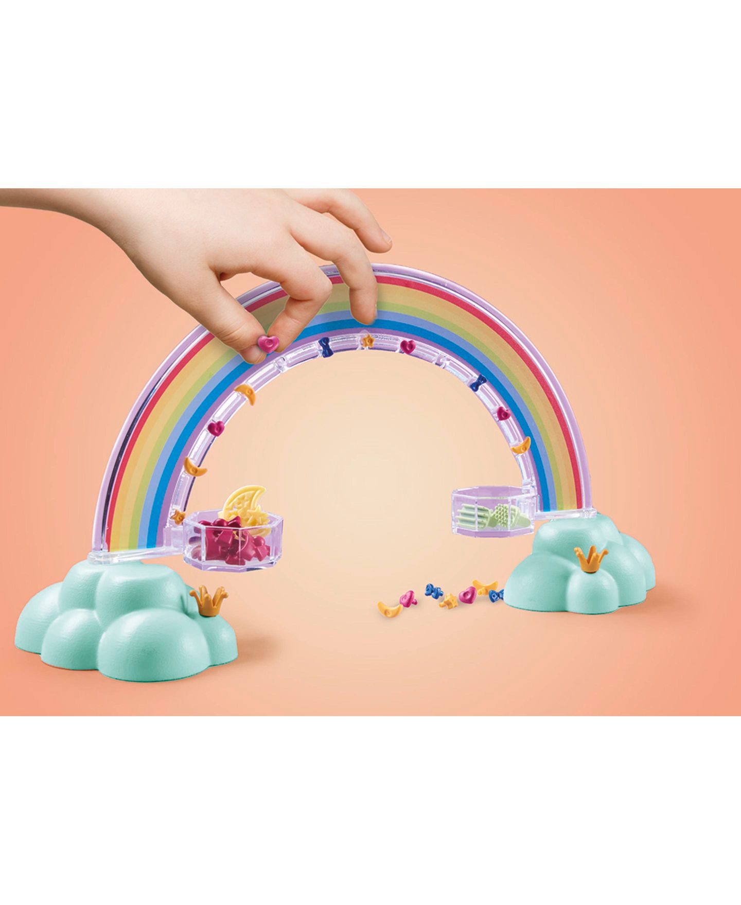 Детские фигурки PLAYMOBIL Pegasus with Rainbow in the Clouds 4-Piece Playset, Ages 4+ — фото 6