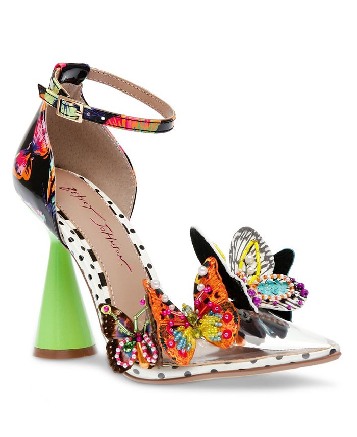 Betsey Johnson Women s Gidelle Lucite Butterfly Detail Pumps Macy s