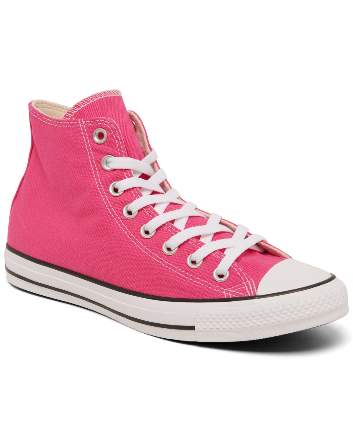Converse Women's Chuck Taylor High Top Casual Sneakers From Finish Line In Chaos Fuchsia
