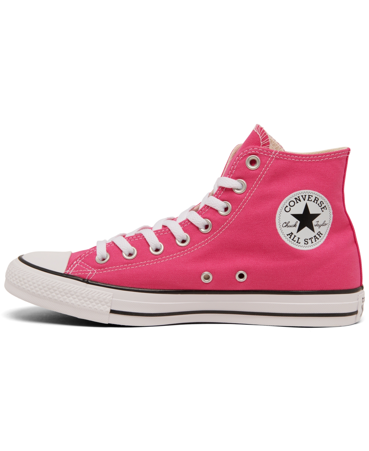 Shop Converse Women's Chuck Taylor High Top Casual Sneakers From Finish Line In Chaos Fuchsia