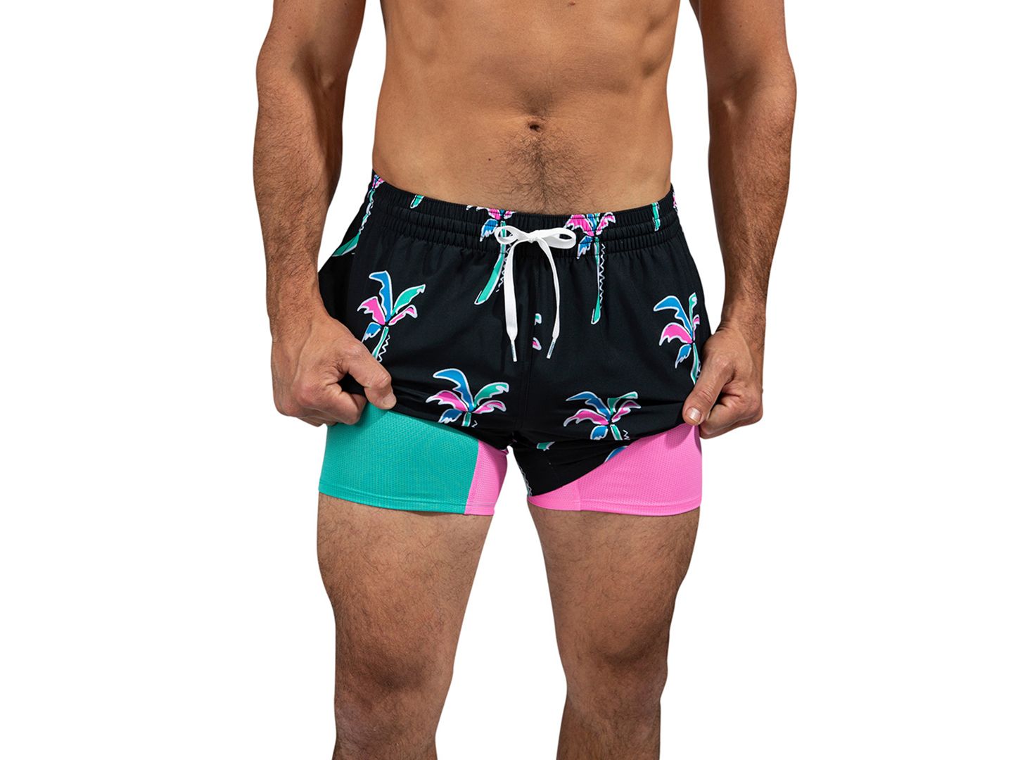 Плавки-боксеры Liner для мужчин — Chubbies, цвет: Чёрный — фото 1