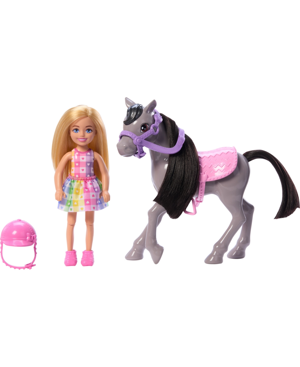 Shop Barbie Chelsea Doll And Horse Toy Set, Includes Helmet Accessory, Doll Bends At Knees To "ride" Pony In Multi
