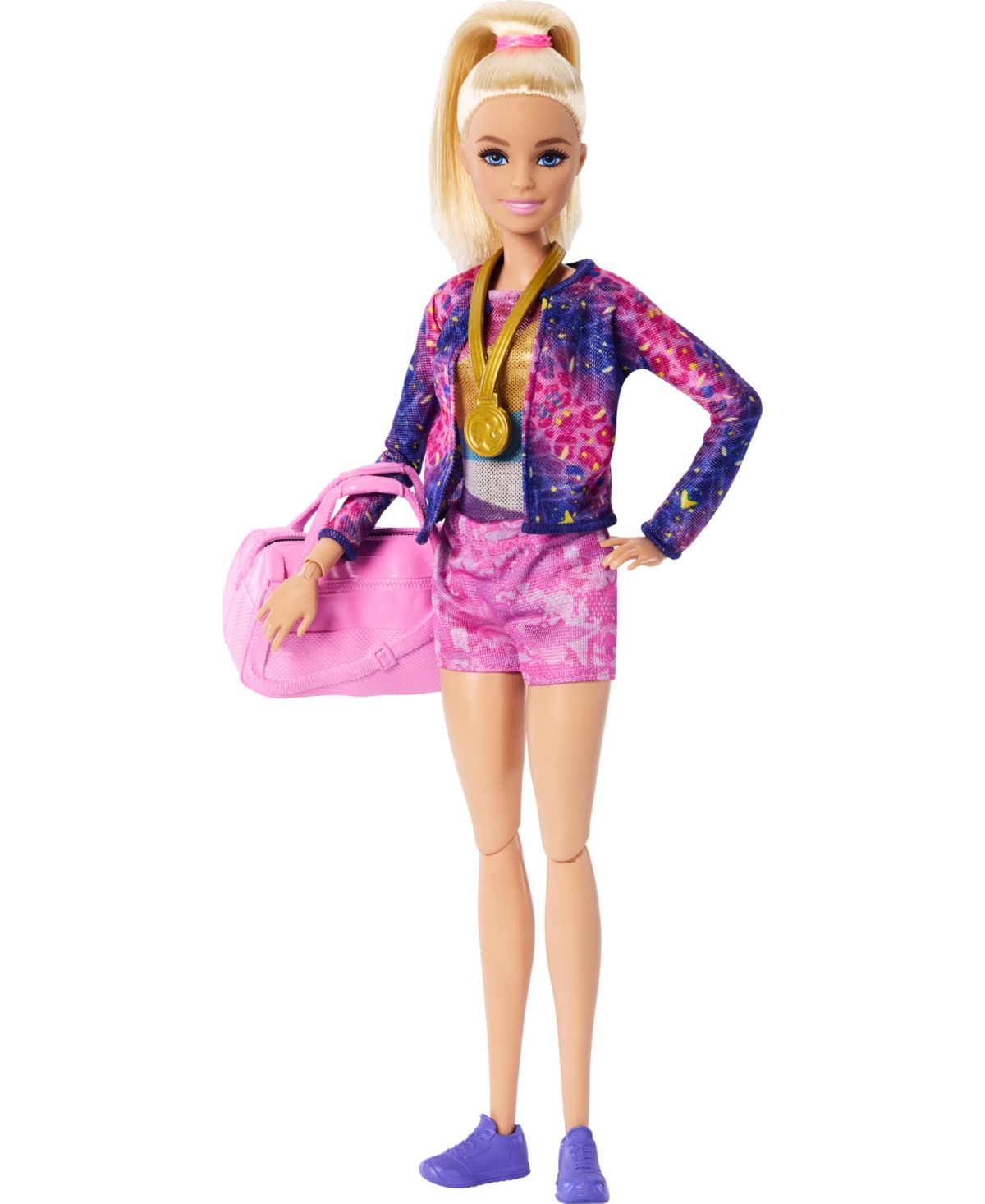 Shop Barbie Gymnastics Play Set With Blonde Fashion Doll, Balance Beam, 10 Plus Accessories And Flip Feature In Multi