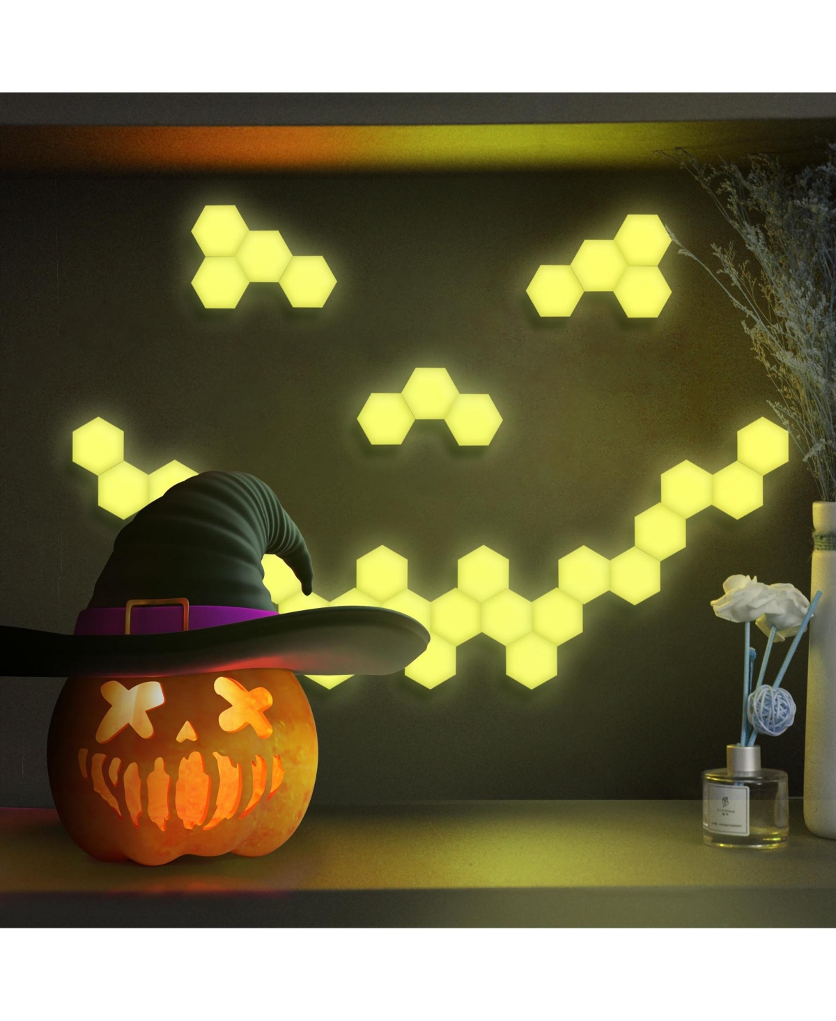 6 Pack Wi-Fi Smart Led Light Accessory Hexagon Lamp Voice Control Diy Home Gifts