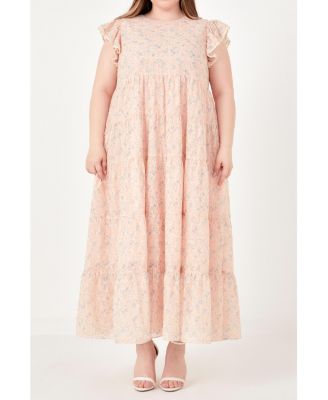 Women's Plus Eyelet Midi Dress