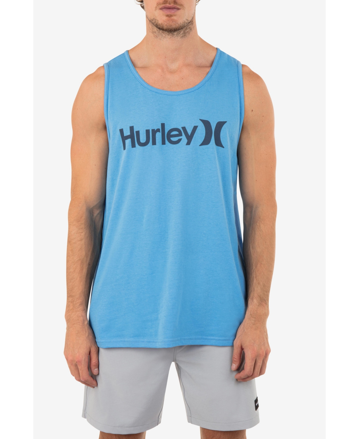 Shop Hurley Men's Everyday Oao Solid Tank Top In Bliss Blue Heather