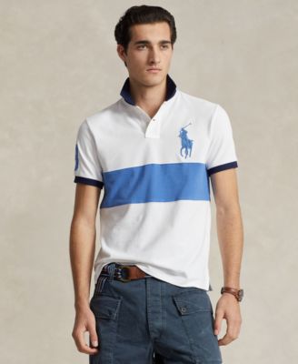 폴로 랄프로렌 Polo Ralph Lauren Mens Custom Slim Fit Big Pony Mesh Polo Shirt