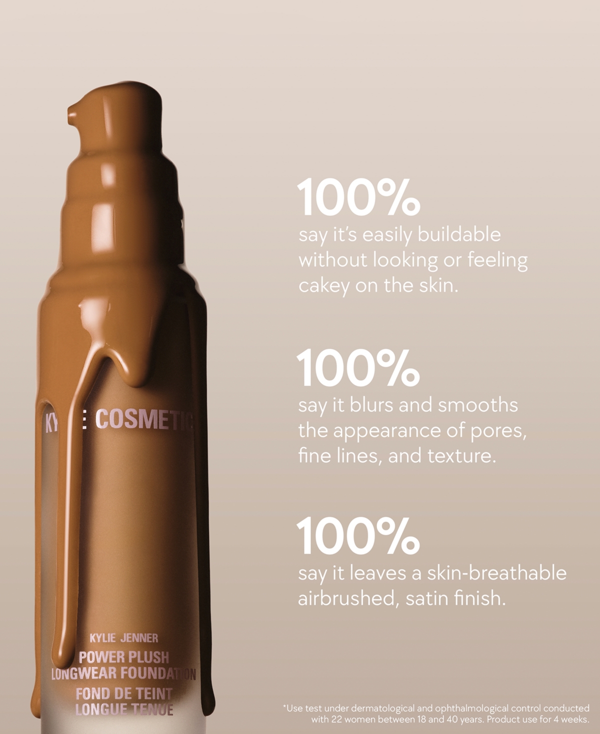 Kylie Cosmetics Power Plush Longwear Foundation, 1 oz. - 8WN