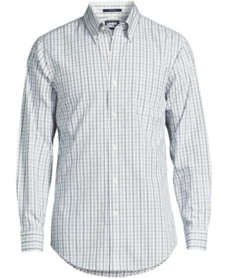 Men's Pattern No Iron Supima Pinpoint Button Down Collar Dress Shirt