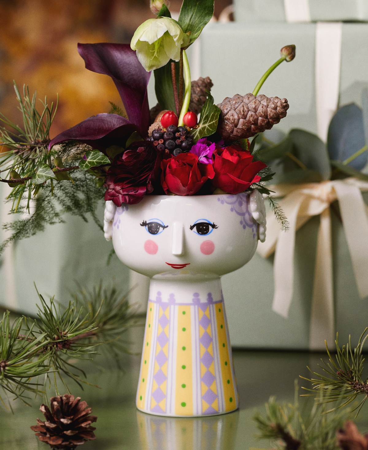 Rosendahl Eva Porcelain Vase, 5.9" H X 3.9" D In Multi