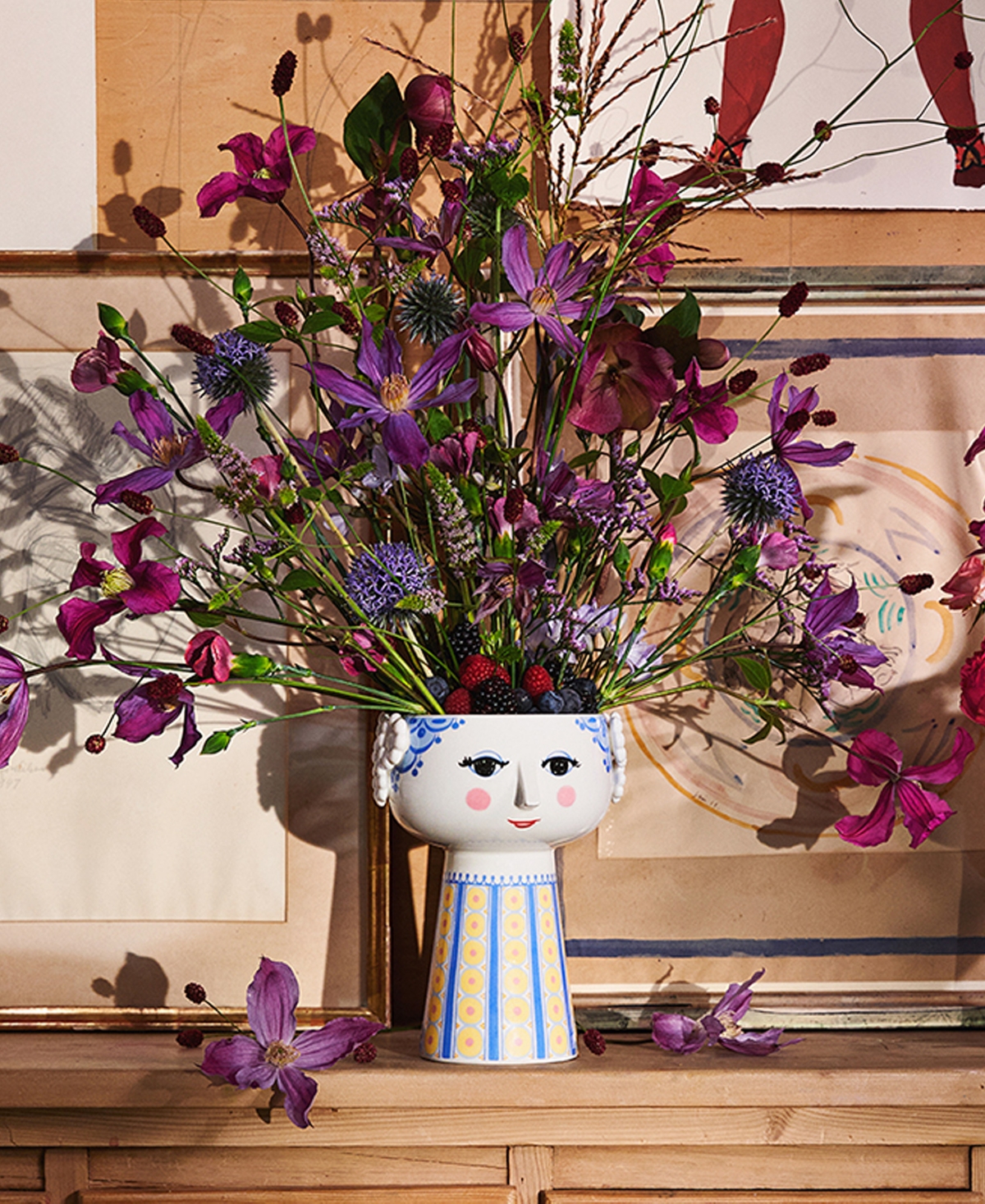 Rosendahl Eva Porcelain Vase, 7.3" H X 4.9" D In Multi