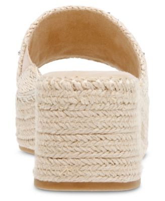 Women's Crystal Espadrille Wedge Sandals