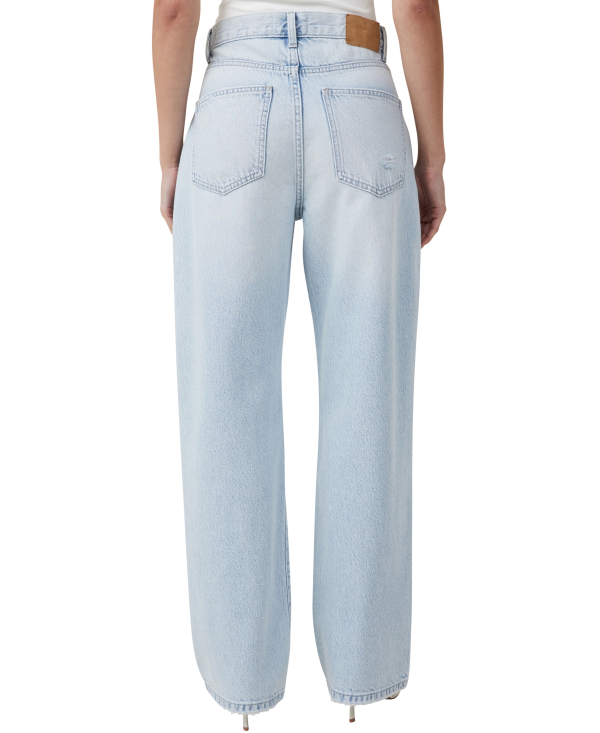 Shop Cotton On Women's Loose Straight Jean In Crystal Blue Rip