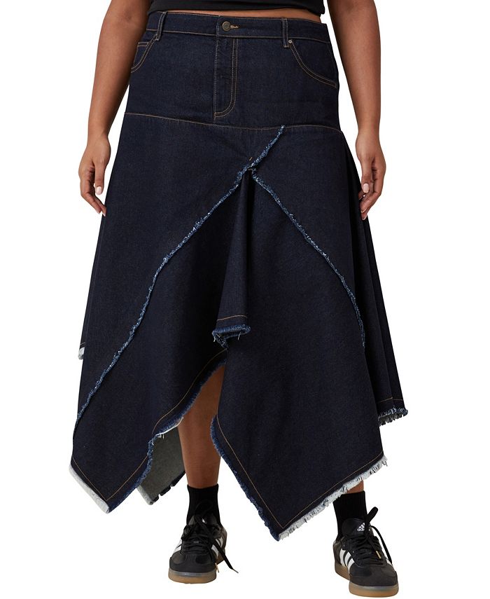 COTTON ON Women's Harper Denim Midi Skirt - Macy's