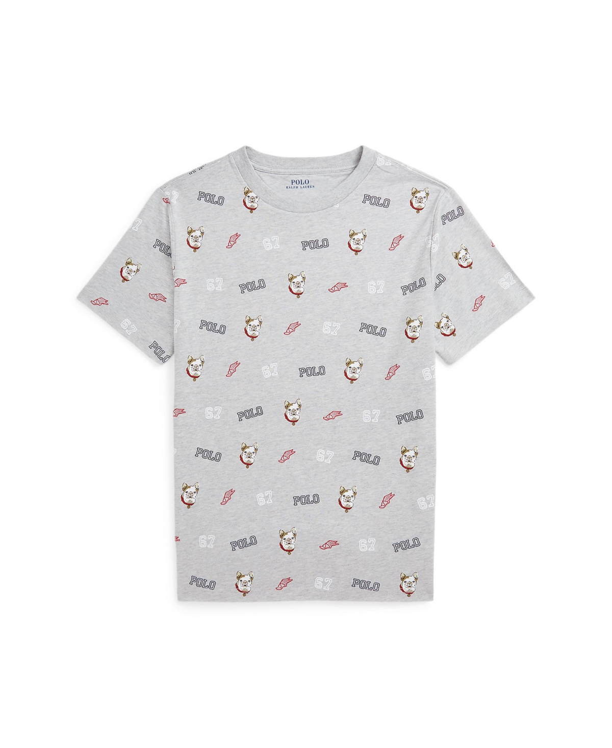 Polo Ralph Lauren Kids' Big Boys Cotton Jersey Graphic T-shirt In Andover Heather