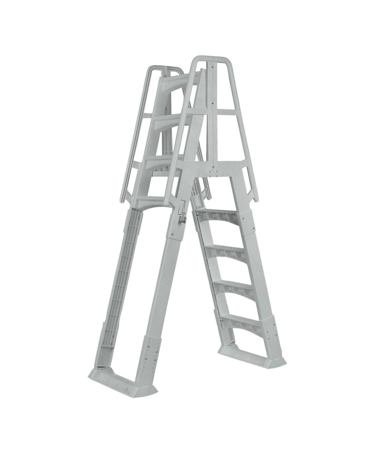 Premium A-Frame Above Ground Pool Ladder - Gray - Grey