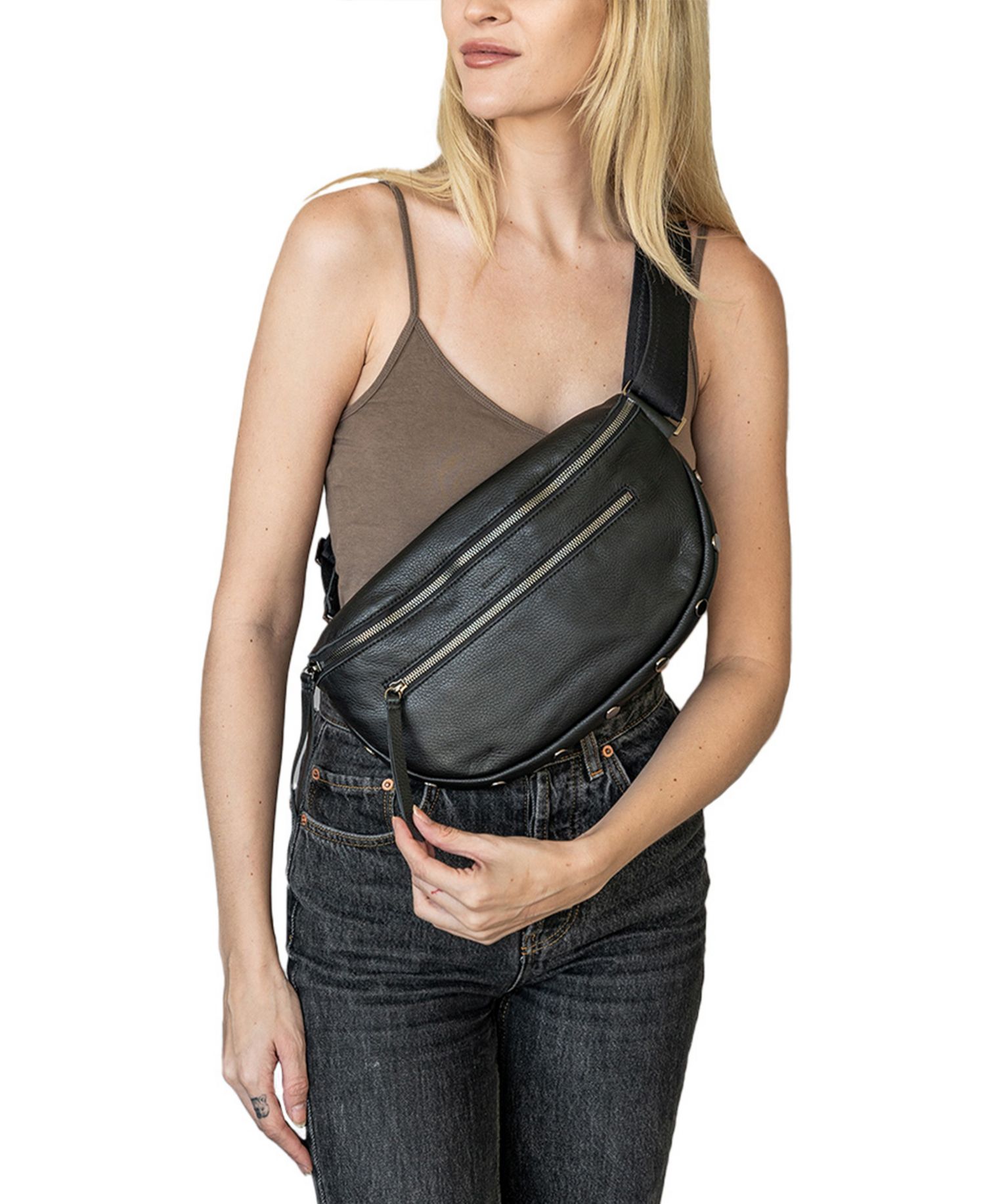 Charles Medium Leather Crossbody Handbag