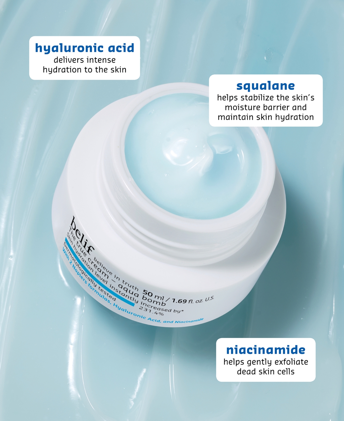 Shop Belif The True Cream Aqua Bomb With Hyaluronic Acid, Niacinamide & Squalane, 1.69 Oz. In No Color