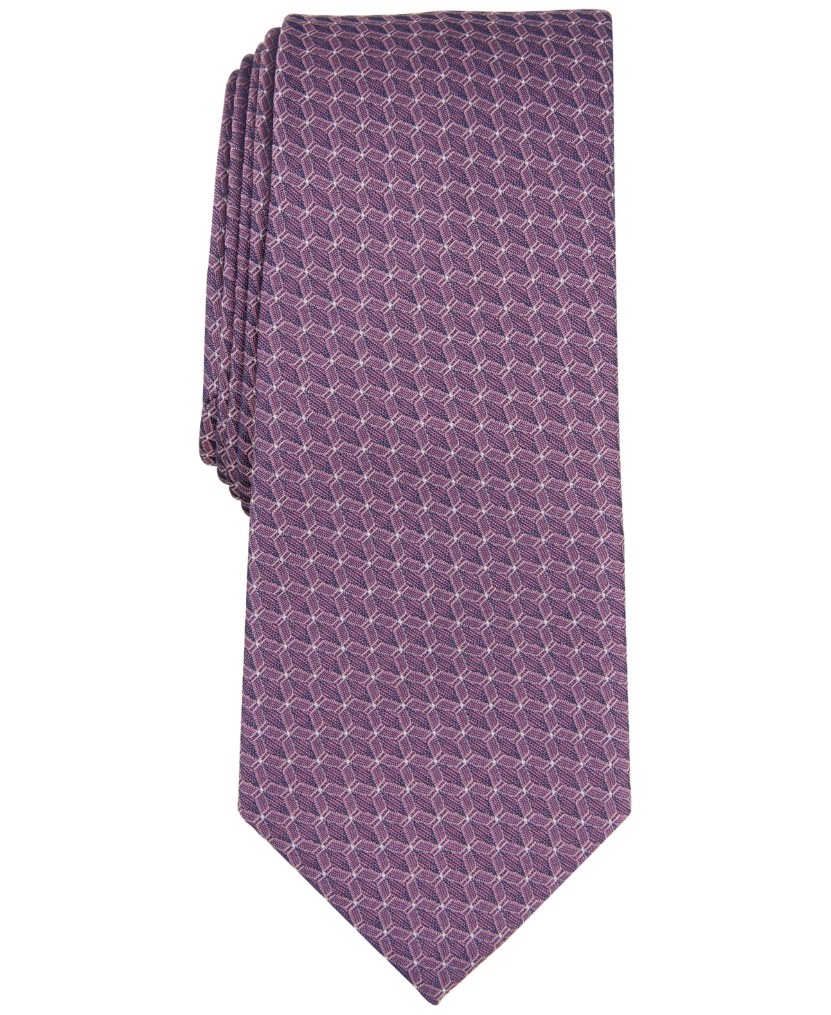 Shop Alfani Men's Moores Geo-pattern Tie, Created For Macy's In Pink