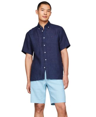 Men's Regular-Fit Linen Short-Sleeve Shirt