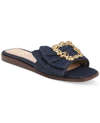 Sam Edelman Women's Ivana Buckle-Trim Slide Flat Sandals - Macy's