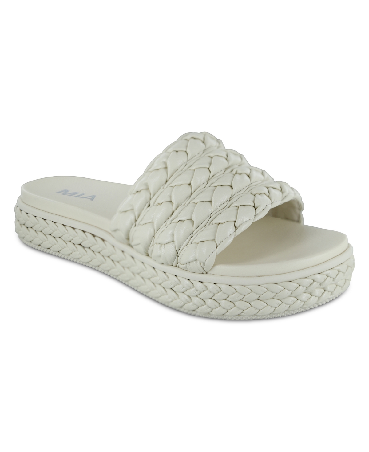 Shop Mia Women's Bri Slip-on Slide Sandals In Bone
