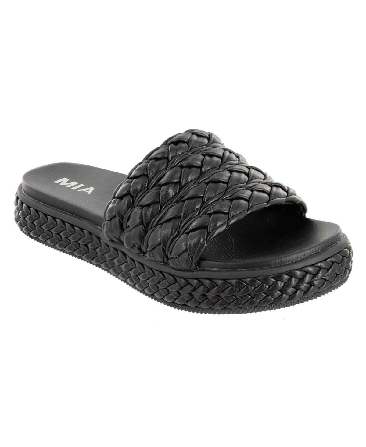 Shop Mia Women's Bri Slip-on Slide Sandals In Black
