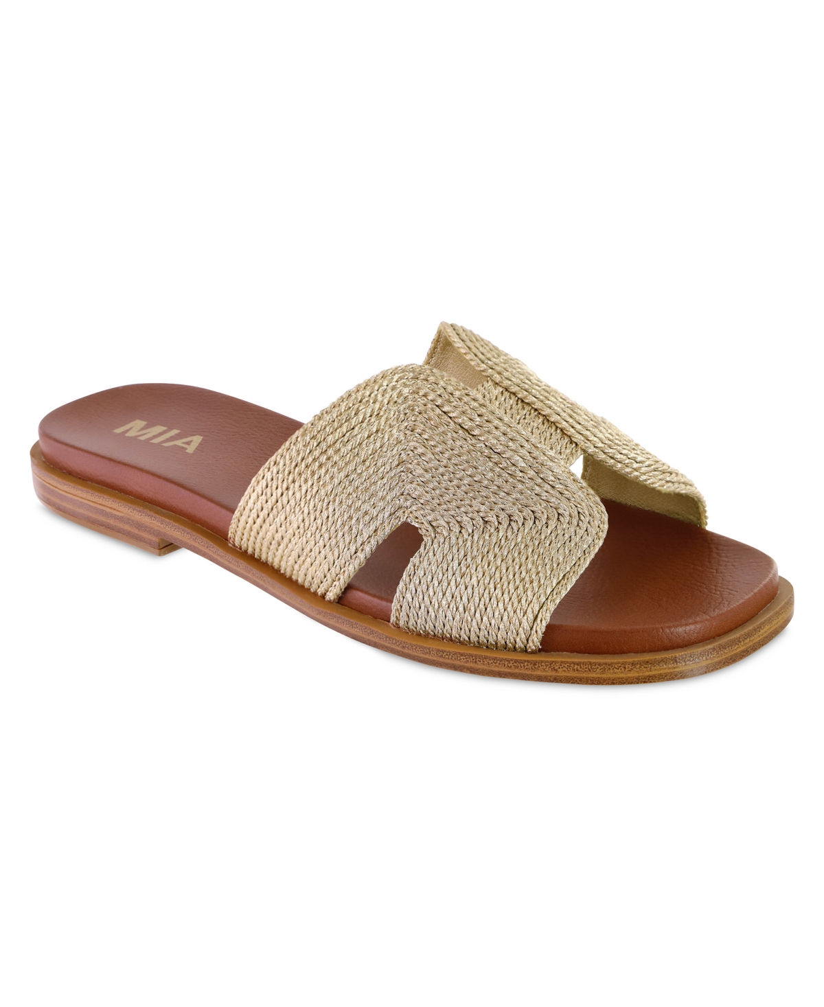 Shop Mia Women's Dia Flat Sandals In Soft Gold