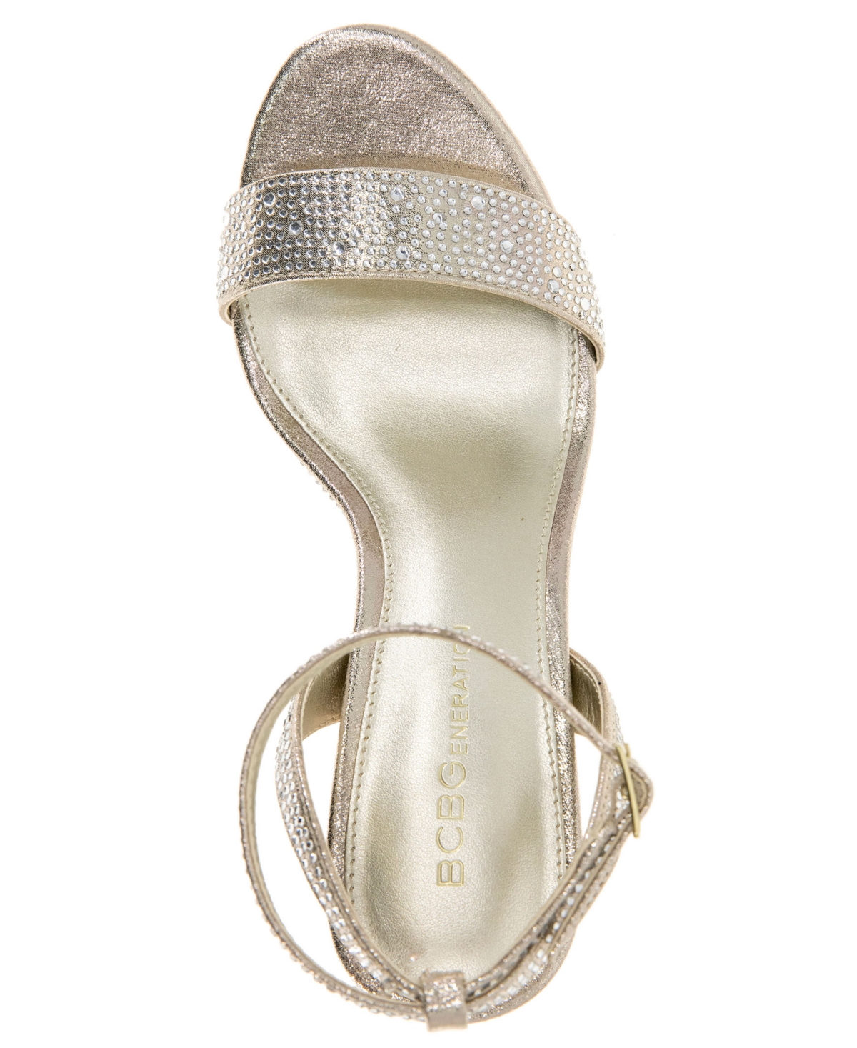 BCBGeneration Women's Pristal Rhinestone Platform Buckle Dress Sandals