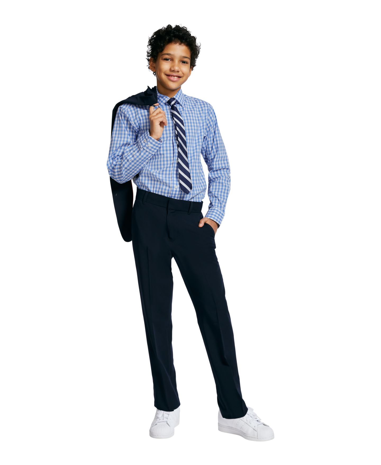 Брюки Tommy Hilfiger Alexander Machine Washable Bi-Stretch Pants для мальчиков, цвет: Тёмно-синий — фото 1